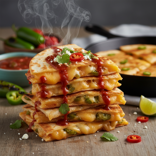 Fiery Cheesy Quesadilla Stackers recipe