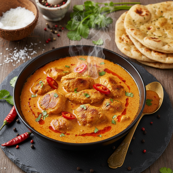 Fiery Coconut Chicken Curry Delight recipe