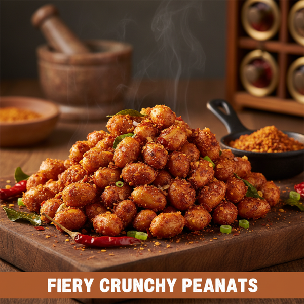 Fiery Crunchy Peanuts recipe