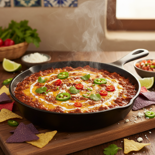 Fiery Fiesta Chili Cheese Dip recipe