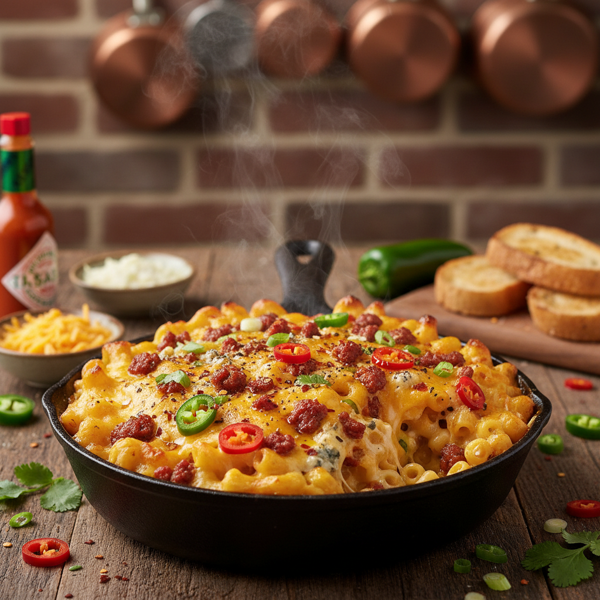 Fiery Five-Cheese Mac & Cheese Delight recipe
