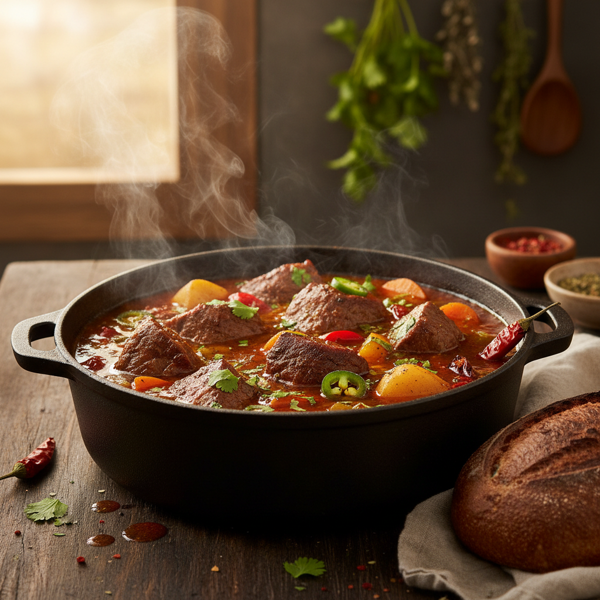 Fiery Flavorful Beef Stew recipe