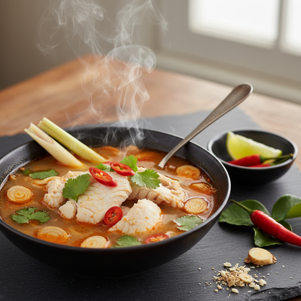 Fiery Lemongrass Catfish Soup recipe