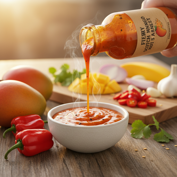 Fiery Mango Scotch Bonnet Hot Sauce recipe