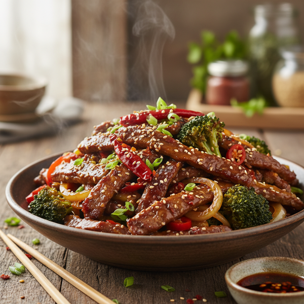 Fiery Mongolian Beef Stir-Fry recipe