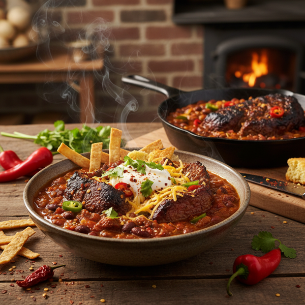 Fiery Smoky Tri-Tip Chili Delight recipe