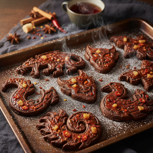 Fiery Spiced Gingerbread Cookies recipe