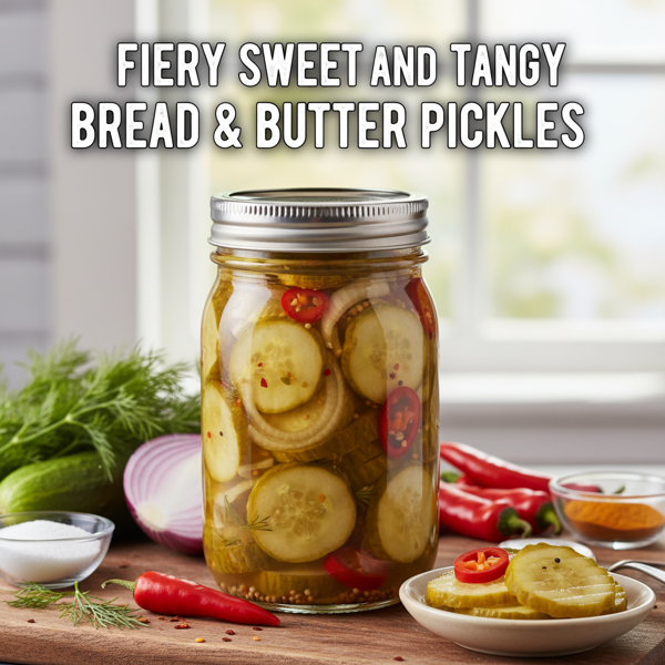 Fiery Sweet and Tangy Bread & Butter Pickles recipe