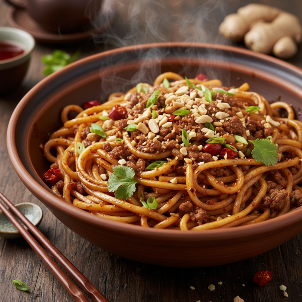Fiery Szechuan Dan Dan Noodles recipe