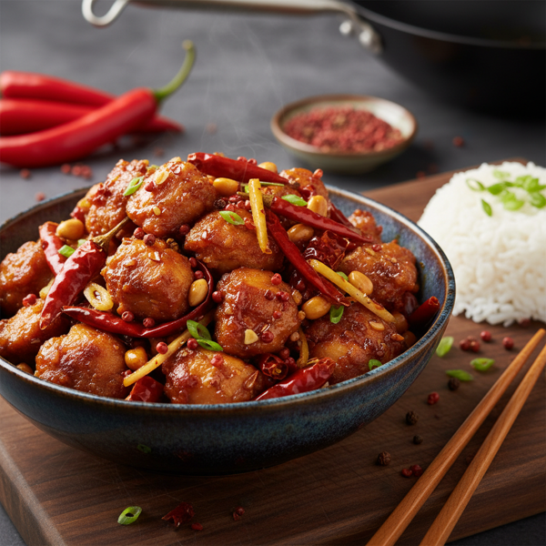 Fiery Szechuan Kung Pao Chicken recipe
