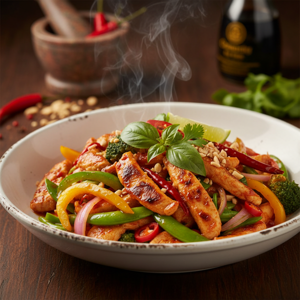 Fiery Thai Chicken Stir-Fry Delight recipe