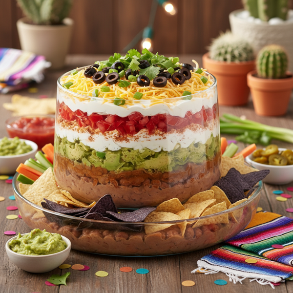 Fiesta 7 Layer Dip Extravaganza recipe