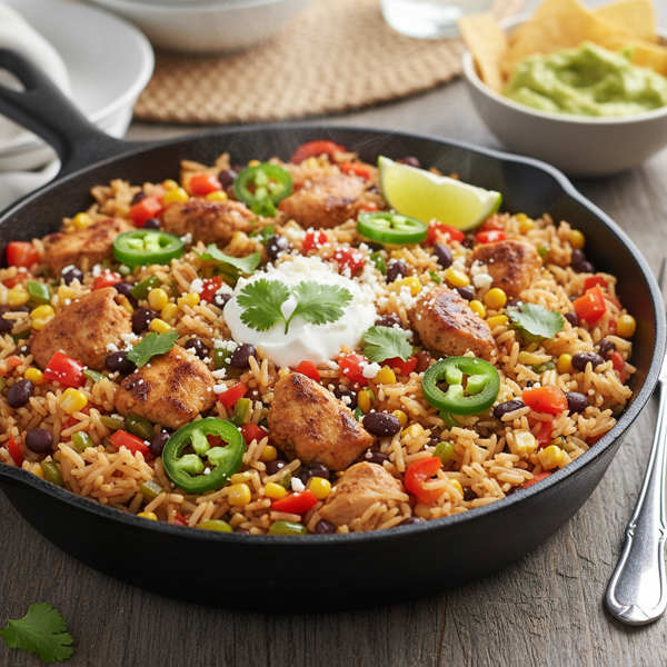 Fiesta Chicken and Rice Skillet recipe