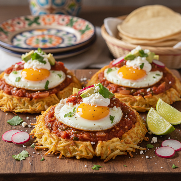Fiesta Huevos Rancheros Potato Waffles recipe