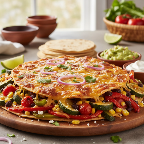 Fiesta Roasted Vegetable Tortilla Bake recipe