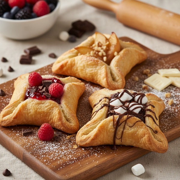 Flaky Fruit and Chocolate Hamentashen recipe