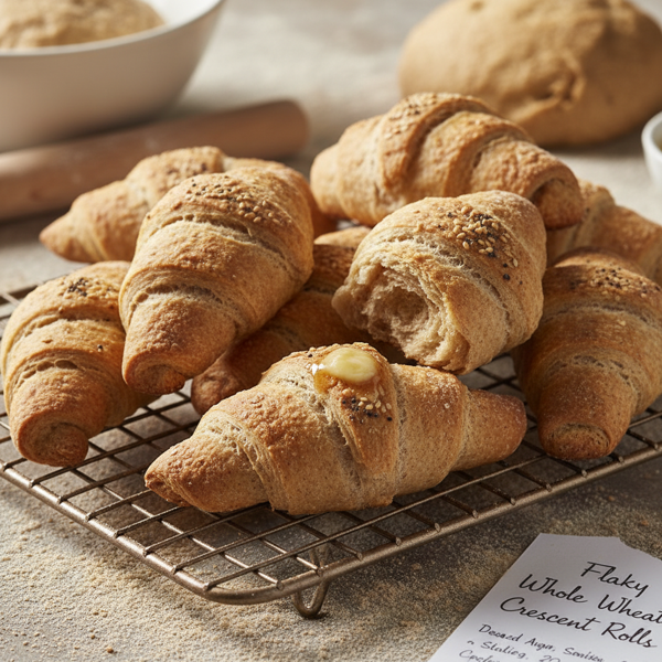 Flaky Whole Wheat Crescent Rolls recipe