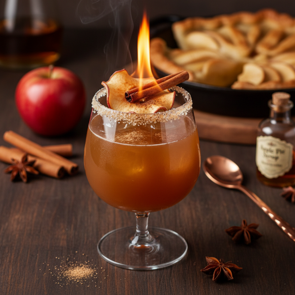 Flaming Apple Pie Cocktail recipe