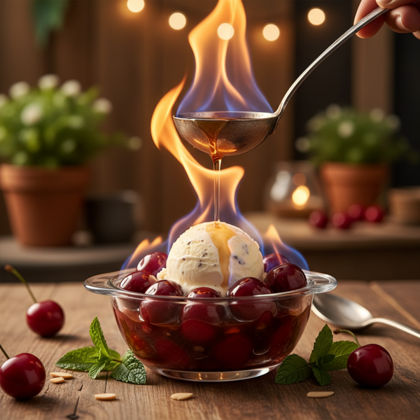 Flaming Summer Cherry Delight recipe