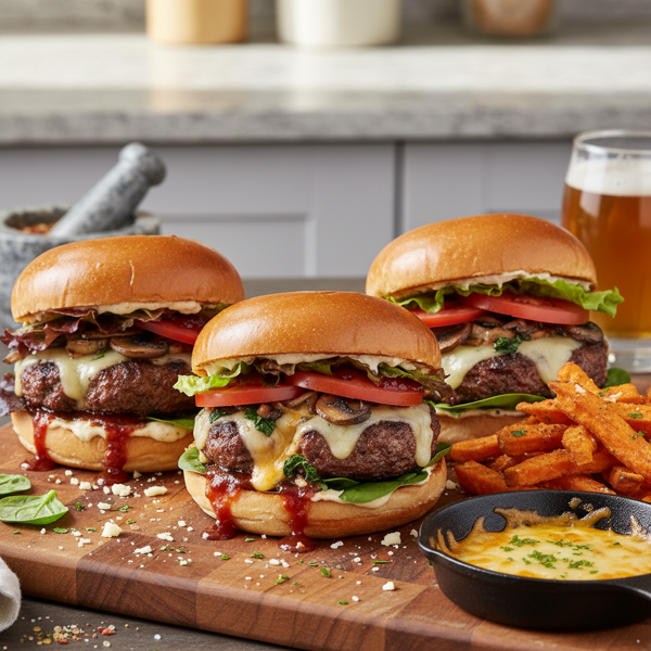 Flavor-Filled Stuffed Burgers recipe