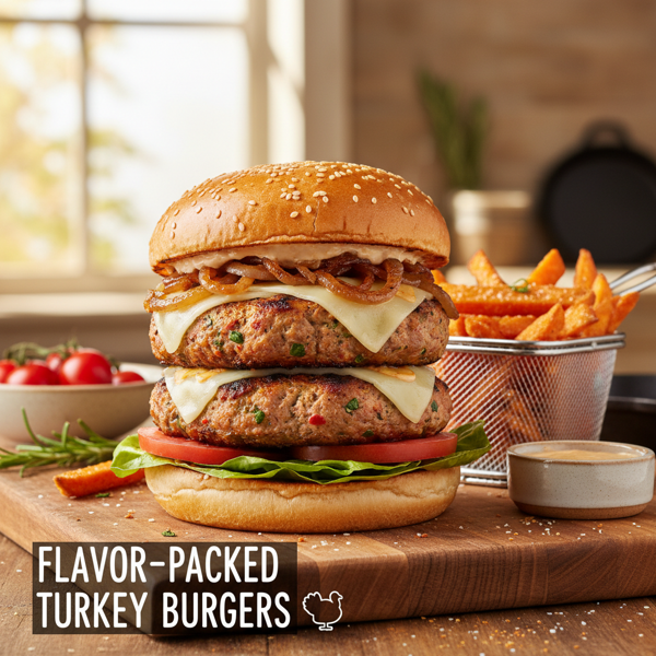 Flavor-Packed Turkey Burgers recipe