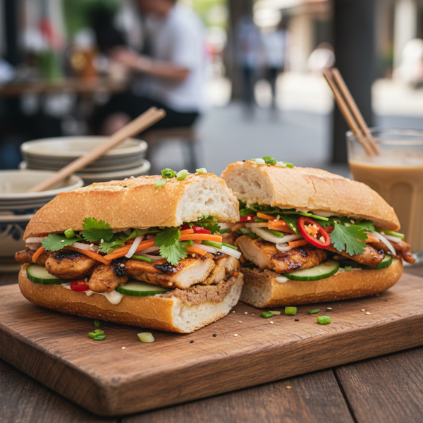 Flavor-Packed Vietnamese Chicken Banh Mi recipe
