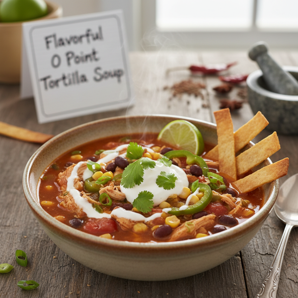 Flavorful 0 Point Tortilla Soup recipe