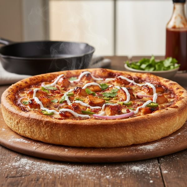 Flavorful BBQ Chicken Pizza Deluxe recipe