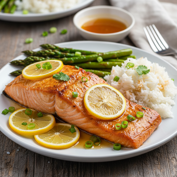 Flavorful Baked Salmon with Soy-Lemon Glaze recipe