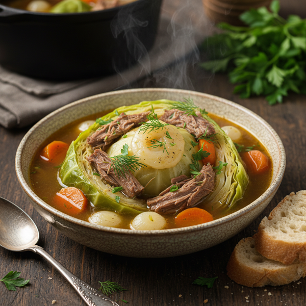 Flavorful Boiled Cabbage with Beef Broth recipe