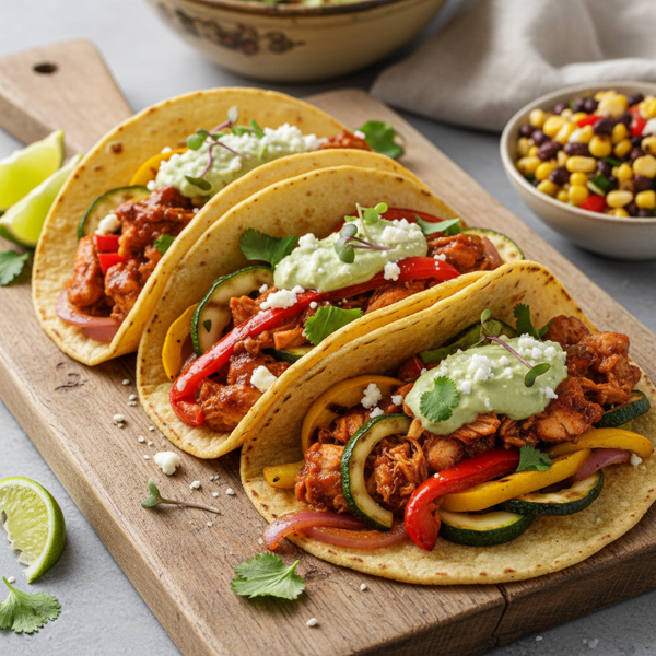 Flavorful Chicken Veggie Tacos recipe
