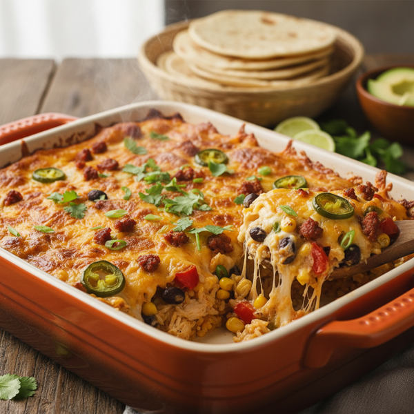 Flavorful Fiesta Cheesy Casserole recipe