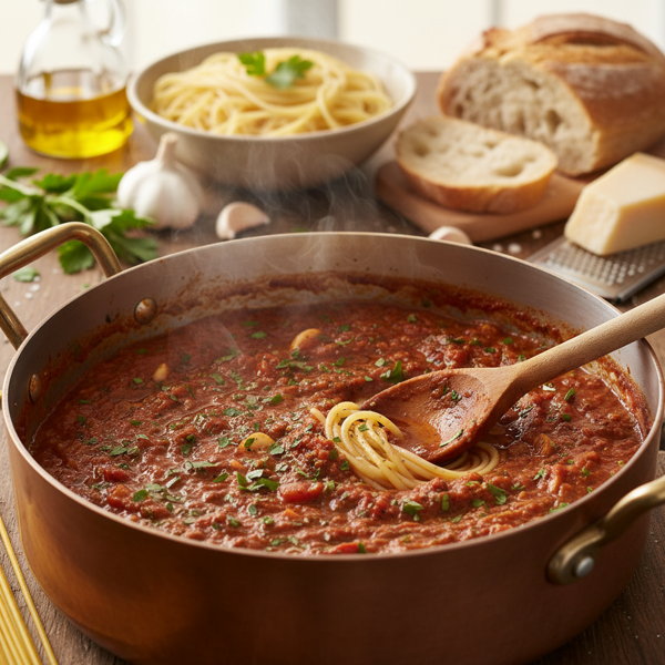 Flavorful Garlic Herb Spaghetti Sauce recipe