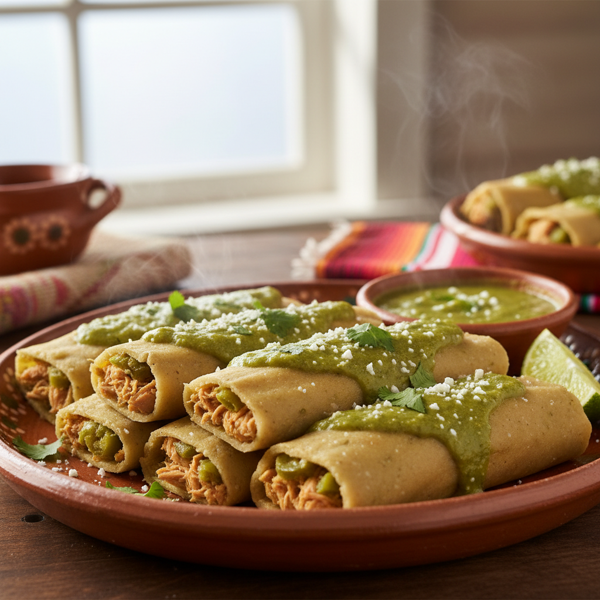 Flavorful Green Chile Chicken Tamales recipe
