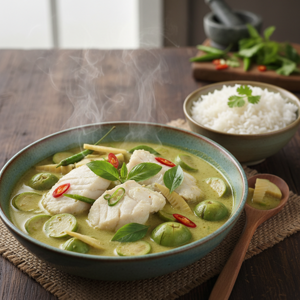 Flavorful Green Curry Fish Delight recipe