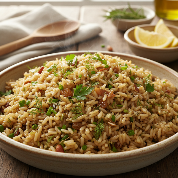 Flavorful Herb-Infused Brown Rice Pilaf recipe
