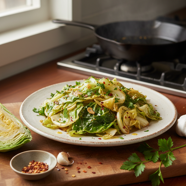 Flavorful Sautéed Green Cabbage Delight recipe