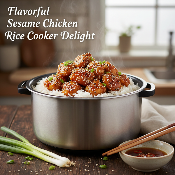 Flavorful Sesame Chicken Rice Cooker Delight recipe
