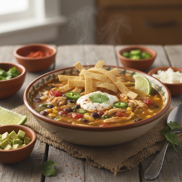 Flavorful Slow Cooker Chicken Tortilla Soup recipe