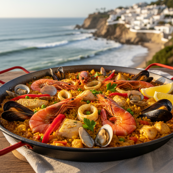 Flavorful Spanish Coastal Paella recipe