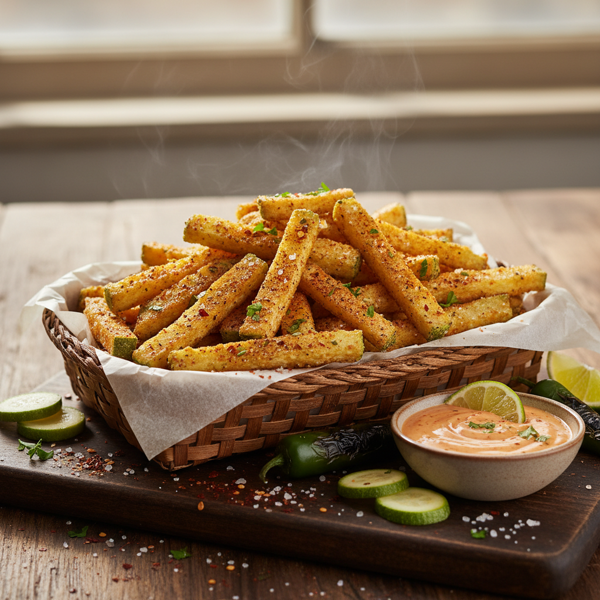 Flavorful Spicy Zucchini Fries recipe