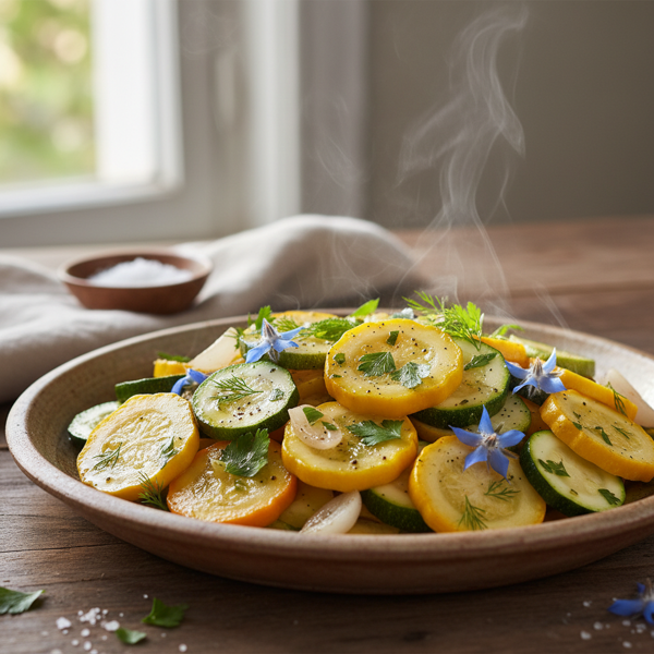 Flavorful Steamed Summer Squash Medley recipe