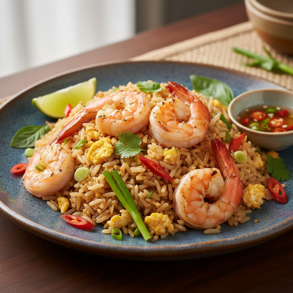 Flavorful Thai Shrimp Fried Rice Delight recipe