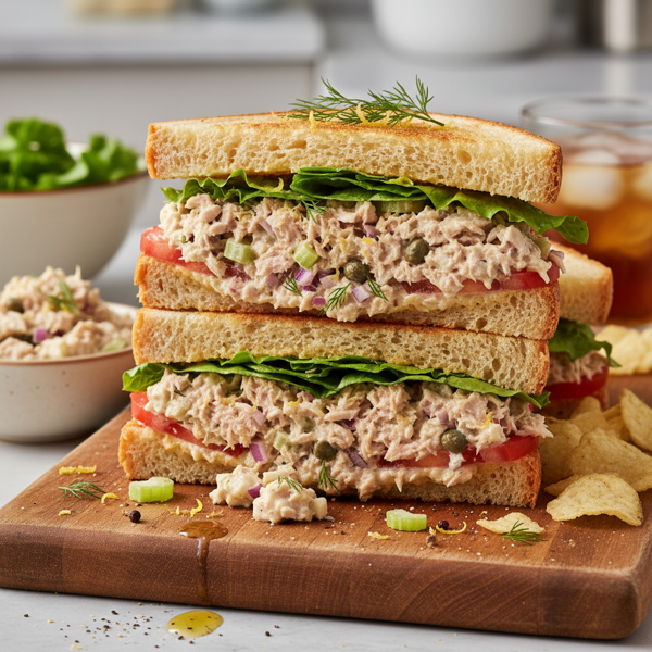 Flavorful Tuna Salad Delight Sandwiches recipe