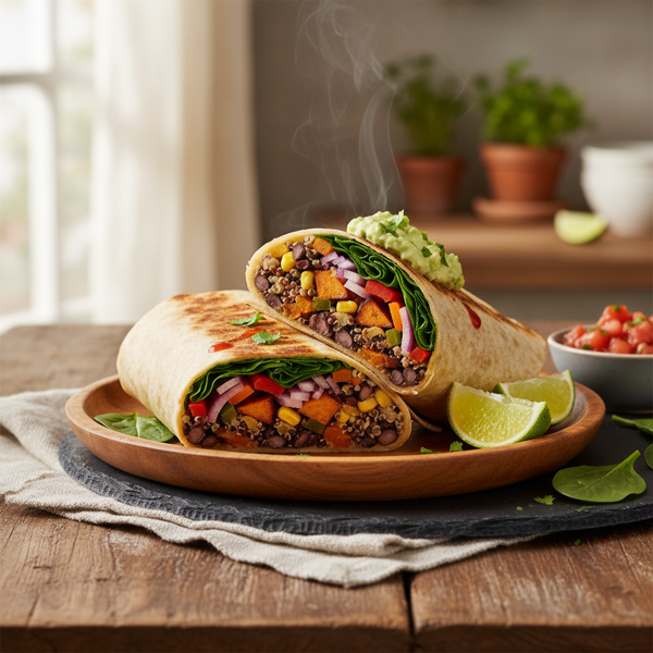 Flavorful Vegan Veggie Burrito recipe