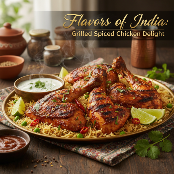 Flavors of India: Grilled Spiced Chicken Delight recipe