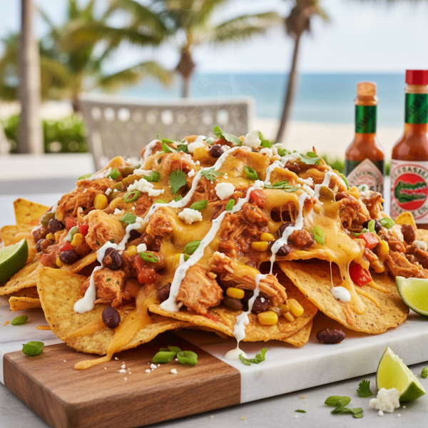 Florida-Style Buffalo Chili Nachos with Monterey Jack Bliss recipe