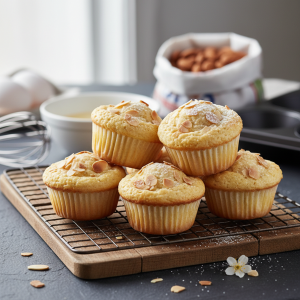 Fluffy Almond Egg White Muffins recipe