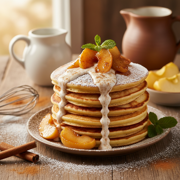 Fluffy Apple Cinnamon Kefir Pancakes recipe