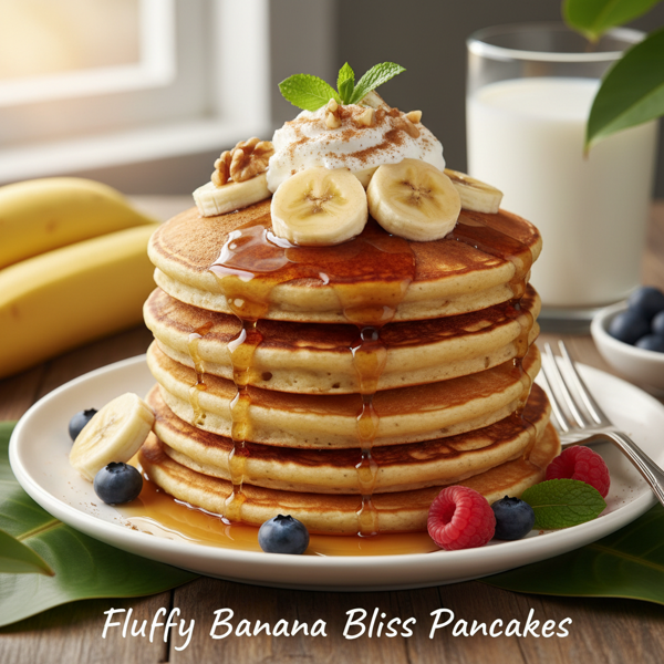 Fluffy Banana Bliss Pancakes recipe